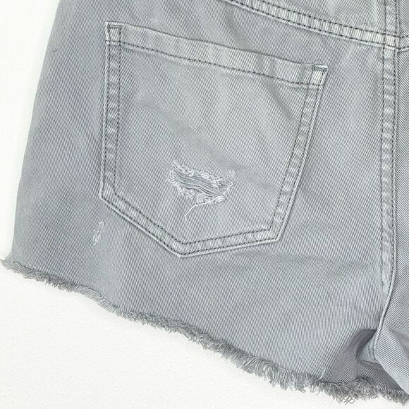 Free People Slate Blue Button Fly Cut Off Shorts - Women’s US 27 - Picture 8 of 10